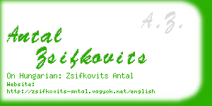 antal zsifkovits business card